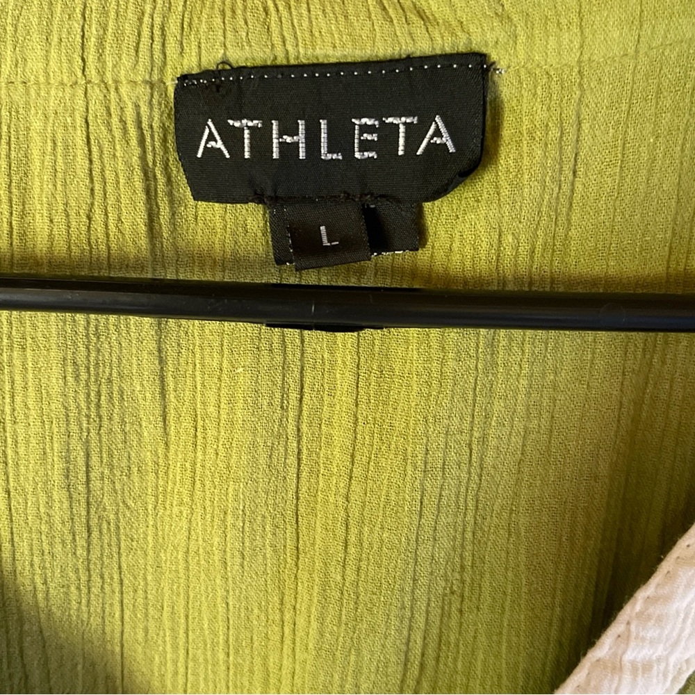 Athleta Lime Green Textured Top - Picture 3 of 6